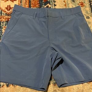 Fabletics Men's Steel Blue Flat Front Shorts